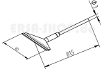 ERSADUR LF-Entl&ouml;tspitzenpaar, Spatenform 40.0 mm