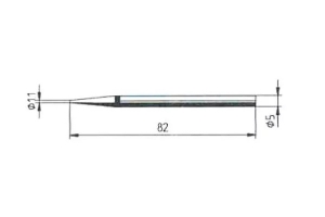 ERSADUR-Lötspitze, bleistiftspitz, ø 1,1 mm, Skin-VP, für ERSA 50