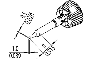 ERSADUR LF-Lötspitze, meißelförmig  1.0 mm