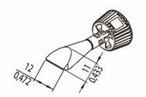 Ersa i-Tool Trace Lötspitze - meißelförmig - 12 mm