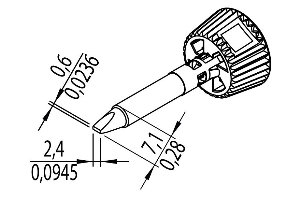 Ersa i-Tool Trace Lötspitze - meißelförmig - 2.4 mm