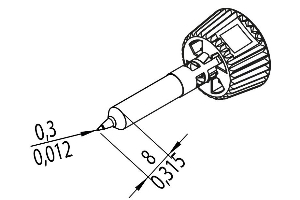 Ersa i-Tool Trace Lötspitze - bleistiftspitz - 0.3 mm ø