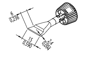 ERSADUR LF-Lötspitze, WickTip 15 x 3.7 mm