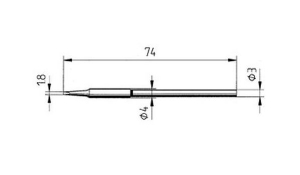 ERSADUR-Lötspitze, meißelförmig  1.8 mm