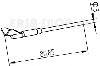 ERSADUR LF-Entlötspitzenpaar, 90° Winkel, Schenkellänge 10.0 mm