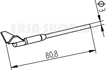 ERSADUR LF-Entlötspitzenpaar, 90° Winkel, Schenkellänge 12.5 mm