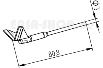 ERSADUR LF-Entlötspitzenpaar, 90° Winkel, Schenkellänge 17.5 mm