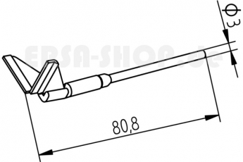 ERSADUR LF-Entlötspitzenpaar, 90° Winkel, Schenkellänge 20.0 mm