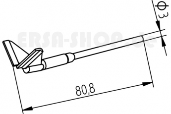 ERSADUR LF-Entlötspitzenpaar, 90° Winkel, Schenkellänge 22.5 x 16.5 mm