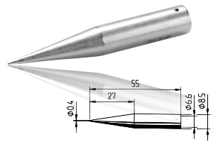 ERSADUR-Lötspitze, bleistiftspitz 0.4 mm ø