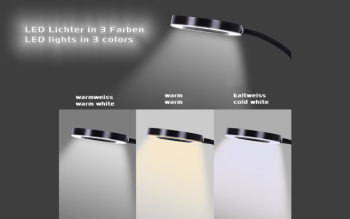Lupenleuchte 3D mit Klemmfuß - USB
