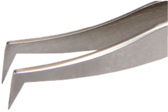 Edelstahl-Pinzette - bleistiftspitz - abgewinkelt - TYP BST-6A