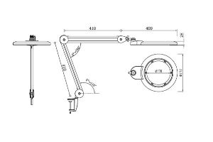Lupenleuchte MONGI - 5 DPT