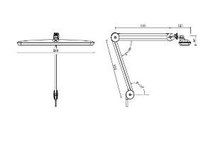 ESD Arbeitsleuchte SLADUR 6500 K, 24 W