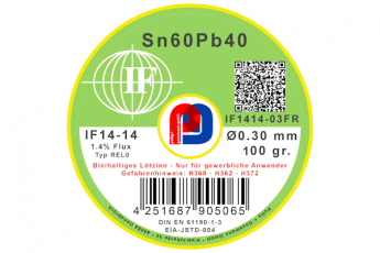 Interflux Lötdraht IF14 bleihaltig, Sn60Pb40