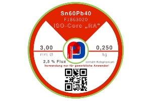 Lötdraht ISO-Core® RA Sn60Pb40 - Ø 3.00 mm - 250 gr