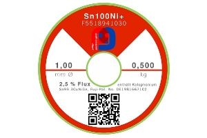 Lötdraht Sn99Cu0.7NiGe - Ø 1.00 mm - 500 gr