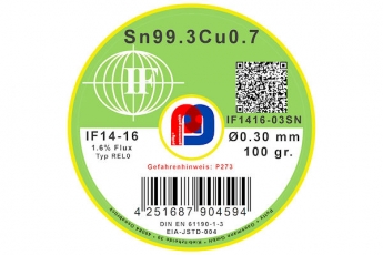 Interflux IF 14-16 - Sn99.3Cu0.7 - 0.35 mm ø - 100 gr