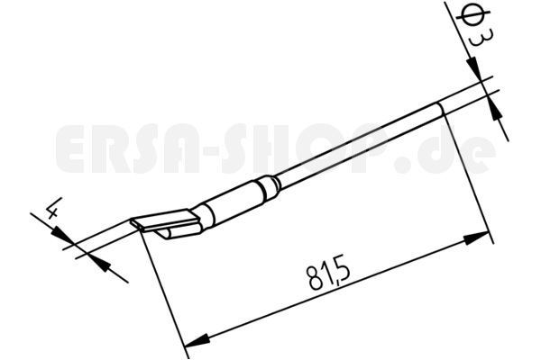 ERSADUR LF-Entlötspitzenpaar, Spatenform  4.0 mm