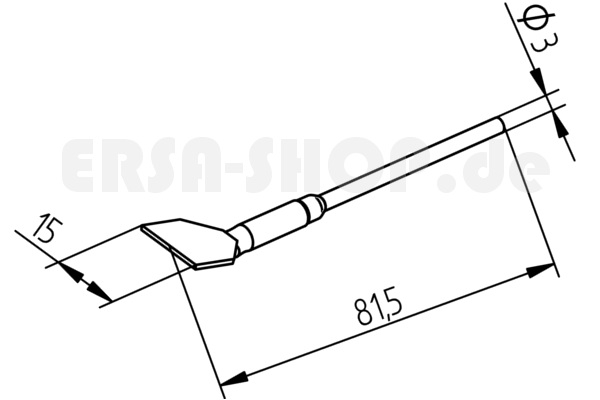 ERSADUR LF-Entlötspitzenpaar, Spatenform 15.0 mm