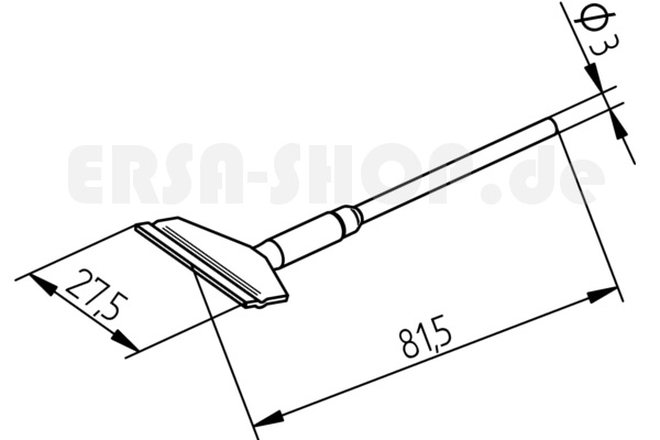 ERSADUR LF-Entlötspitzenpaar, Spatenform 27.5 mm