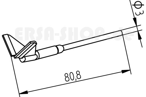 ERSADUR LF-Entlötspitzenpaar, 90° Winkel, Schenkellänge 22.5 x 16.5 mm