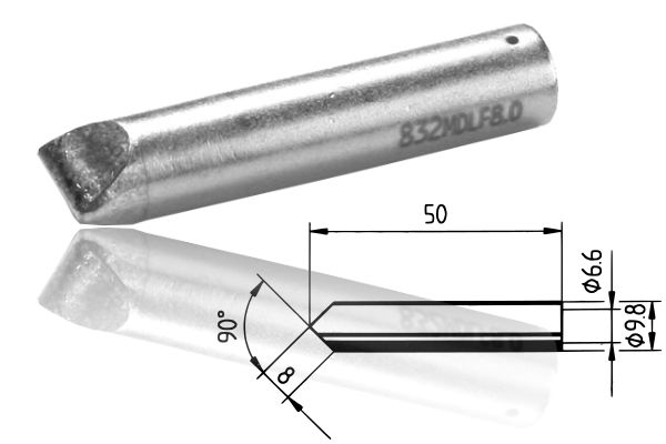 ERSADUR LF-Lötspitze, meißelförmig 8.0 mm