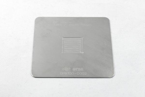 Dip-Schablone 20 x 20 mm, 150 µm
zur Verwendung mit dem Ersa Dip & Print-System