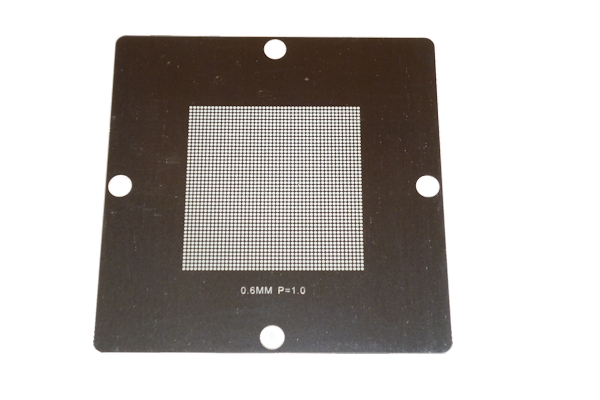 BGA Schablone - Balls ø0.60 mm - Pitch 1.0 mm