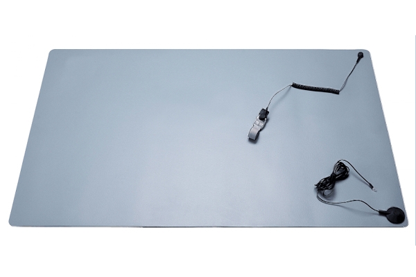 ESD Tischmattenset 600 x 1200 mm, grau