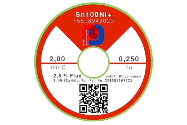 Lötdraht Sn99Cu0.7NiGe - Ø 2.00 mm - 250 gr