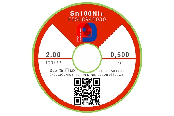 Lötdraht Sn99Cu0.7NiGe - Ø 2.00 mm - 500 gr