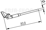 ERSADUR LF-Entlötspitzenpaar, 90° Winkel, Schenkellänge 15.0 mm