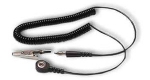 ESD Armband-Spiralverbindungsleitung
1.5 m Leitung mit 10 mm Druckknopfbuchse zu 4 mm Bananenstecker + Krokodilklemme